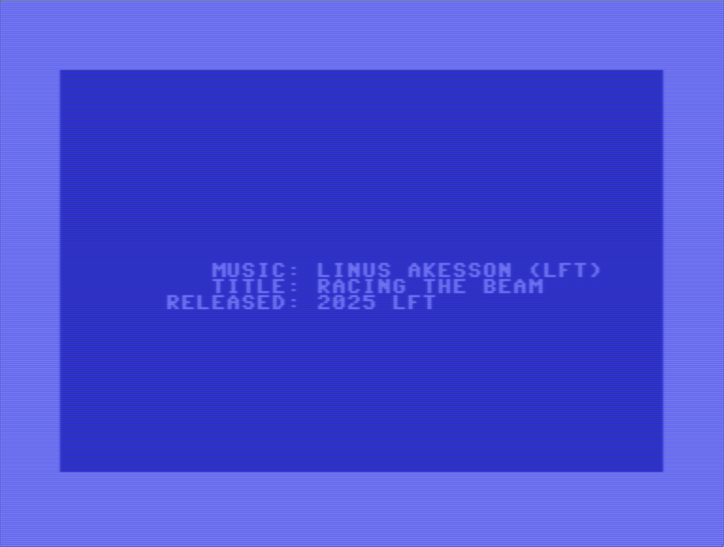 C64 screen showing music metadata